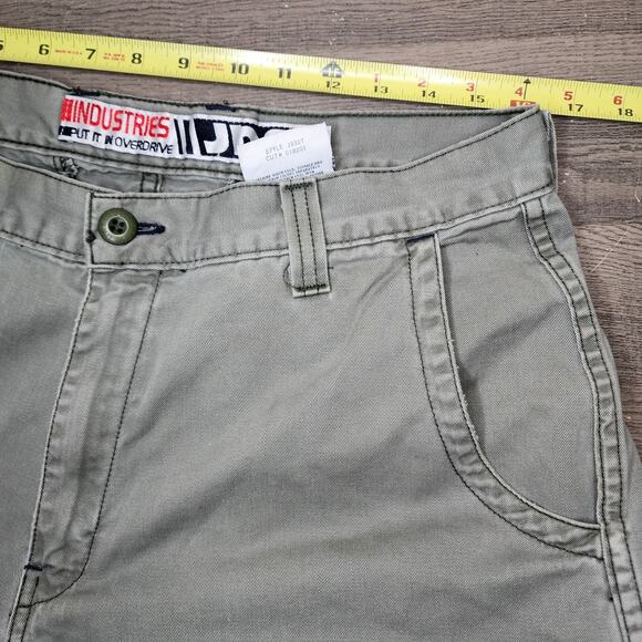 Vintage Jnco Industries Jeans Army Twill Cargo Pants Skater Grunge Olive 34x30 - Picture 13 of 15